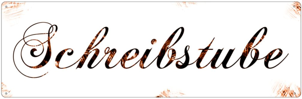German word, "Schreibstube" written in cursive.
