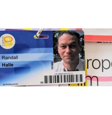 Randall Halle's ID badge for the Berlinale Festival.